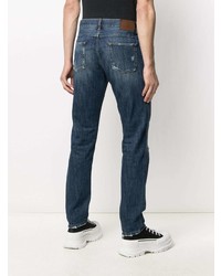 dunkelblaue Jeans mit Destroyed-Effekten von Dolce & Gabbana