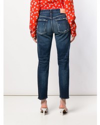 dunkelblaue Jeans mit Destroyed-Effekten von Moussy Vintage