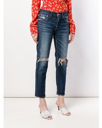 dunkelblaue Jeans mit Destroyed-Effekten von Moussy Vintage