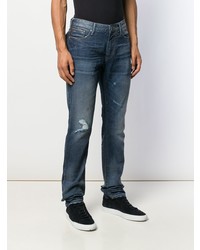 dunkelblaue Jeans mit Destroyed-Effekten von Emporio Armani