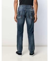 dunkelblaue Jeans mit Destroyed-Effekten von Emporio Armani