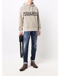 dunkelblaue Jeans mit Destroyed-Effekten von DSQUARED2