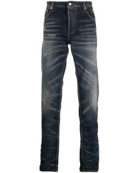dunkelblaue Jeans mit Destroyed-Effekten von Roberto Cavalli