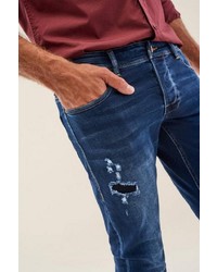 dunkelblaue Jeans mit Destroyed-Effekten von SALSA