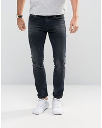 dunkelblaue Jeans mit Destroyed-Effekten von Sisley