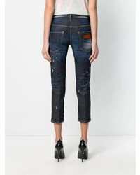 dunkelblaue Jeans mit Destroyed-Effekten von Dsquared2