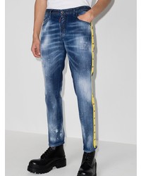 dunkelblaue Jeans mit Destroyed-Effekten von DSQUARED2