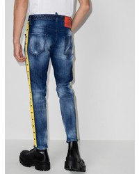 dunkelblaue Jeans mit Destroyed-Effekten von DSQUARED2