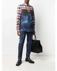 dunkelblaue Jeans mit Destroyed-Effekten von DSQUARED2