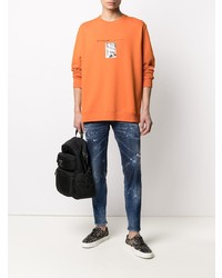 dunkelblaue Jeans mit Destroyed-Effekten von DSQUARED2