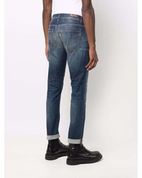 dunkelblaue Jeans mit Destroyed-Effekten von Dondup