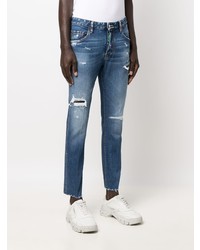 dunkelblaue Jeans mit Destroyed-Effekten von DSQUARED2