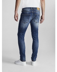 dunkelblaue Jeans mit Destroyed-Effekten von Solid