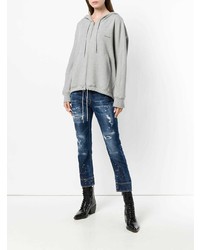 dunkelblaue Jeans mit Destroyed-Effekten von Dsquared2