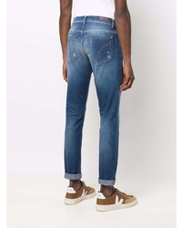 dunkelblaue Jeans mit Destroyed-Effekten von Dondup