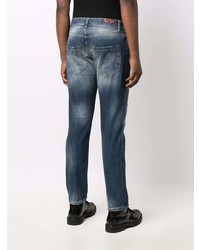 dunkelblaue Jeans mit Destroyed-Effekten von Dondup