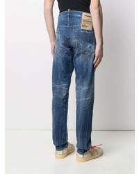 dunkelblaue Jeans mit Destroyed-Effekten von DSQUARED2