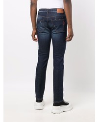 dunkelblaue Jeans mit Destroyed-Effekten von Philipp Plein