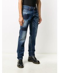 dunkelblaue Jeans mit Destroyed-Effekten von Philipp Plein