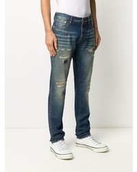 dunkelblaue Jeans mit Destroyed-Effekten von Just Cavalli