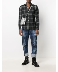 dunkelblaue Jeans mit Destroyed-Effekten von DSQUARED2