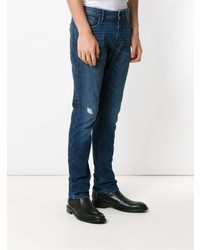 dunkelblaue Jeans mit Destroyed-Effekten von Emporio Armani