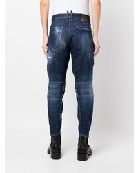 dunkelblaue Jeans mit Destroyed-Effekten von DSQUARED2