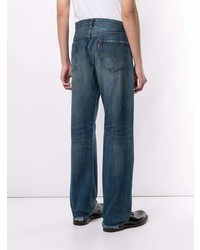 dunkelblaue Jeans mit Destroyed-Effekten von Junya Watanabe MAN