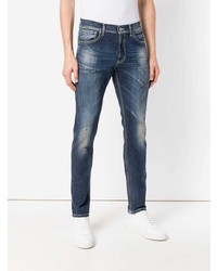 dunkelblaue Jeans mit Destroyed-Effekten von Dondup