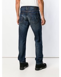 dunkelblaue Jeans mit Destroyed-Effekten von Diesel