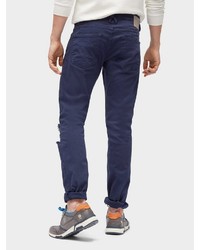 dunkelblaue Jeans mit Destroyed-Effekten von Tom Tailor Denim