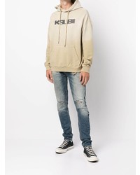 dunkelblaue Jeans mit Destroyed-Effekten von Ksubi