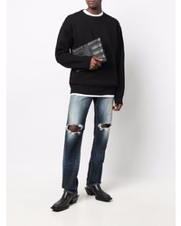 dunkelblaue Jeans mit Destroyed-Effekten von Diesel