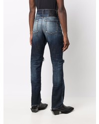 dunkelblaue Jeans mit Destroyed-Effekten von Diesel