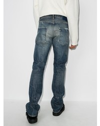 dunkelblaue Jeans mit Destroyed-Effekten von VISVIM
