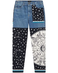 dunkelblaue Jeans mit Flicken von Alanui