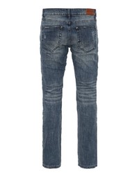 dunkelblaue Jeans mit Flicken von BLUE MONKEY