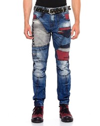 dunkelblaue Jeans mit Flicken von Cipo & Baxx