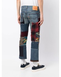 dunkelblaue Jeans mit Flicken von Junya Watanabe MAN