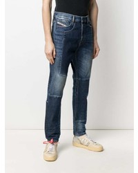 dunkelblaue Jeans mit Flicken von Diesel