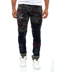 dunkelblaue Jeans mit Flicken von KINGZ