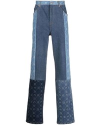 dunkelblaue Jeans mit Flicken von Marine Serre