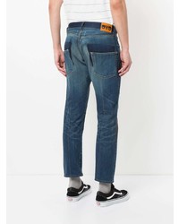 dunkelblaue Jeans mit Flicken von Junya Watanabe MAN