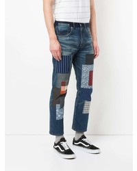 dunkelblaue Jeans mit Flicken von Junya Watanabe MAN