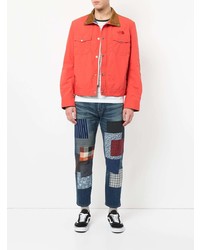 dunkelblaue Jeans mit Flicken von Junya Watanabe MAN