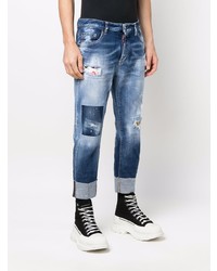 dunkelblaue Jeans mit Flicken von DSQUARED2