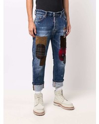 dunkelblaue Jeans mit Flicken von DSQUARED2