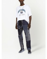 dunkelblaue Jeans mit Flicken von Dolce & Gabbana