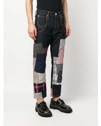 dunkelblaue Jeans mit Flicken von Junya Watanabe MAN