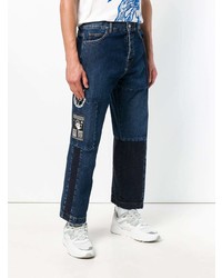 dunkelblaue Jeans mit Flicken von McQ Alexander McQueen